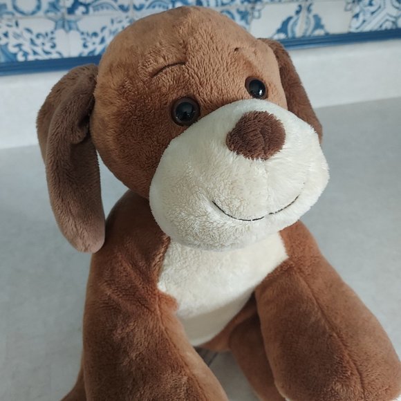 BuildABear Toys Build A Bear Velvet Hugs Puppy Dog Plush Brown
